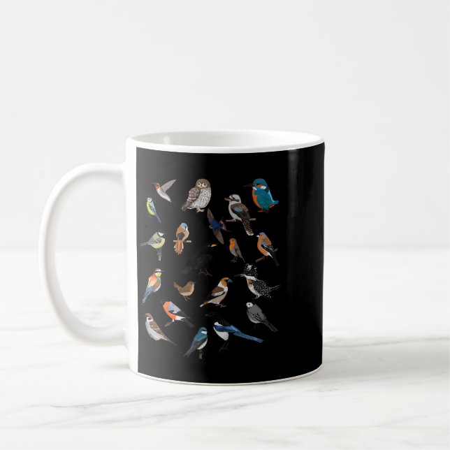 Caneca De Café Birdlover Birdwatcher Ornithologista Robin Wr (Esquerda)