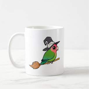 Caneca De Café Birdorable Rosy-faced Lovebird Halloween Bruxa
