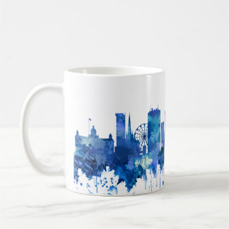 Caneca De Café Birmingham England Skyline Blue