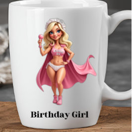 Caneca De Café BIRTHDAY GIRL, escritório de lembranças divertidas