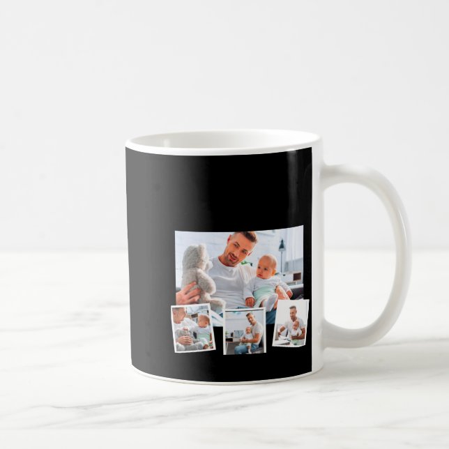 Caneca De Café Birthday Name Age Photo Collage  (Direita)