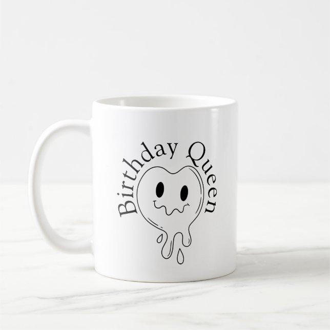 Caneca De Café Birthday Queen (Esquerda)