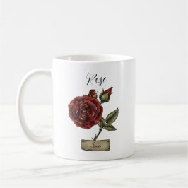 Caneca De Café Birthday Rosa de Aniversário do Birthday Flower