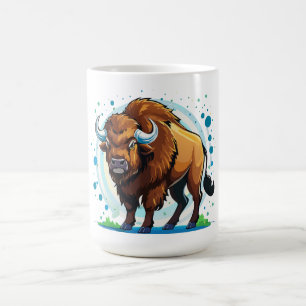 Caneca De Café bisão de chifre grande