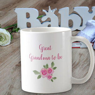 Caneca De Café Bisavó a Ser Nova Menina Bebê em Infusão Rosa