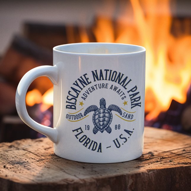 Caneca De Café Biscayne Lagoon Reserve Florida (Criador carregado)