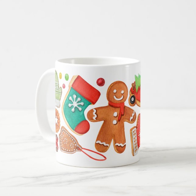 Caneca De Café Biscoito de Açúcar de Natal (Frente Esquerda)