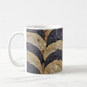Caneca De Café Biscoitos brancos e chocolate