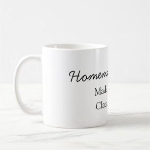 Caneca De Café Biscoitos caseiros adicione seu nome de texto pers