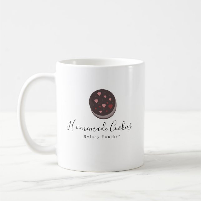 Caneca De Café Biscoitos caseiros de padaria desenhados (Esquerda)