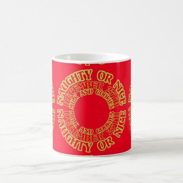 Caneca De Café Biscoitos de Leite de Natal Malvado Bom 25 de Deze (Centro)