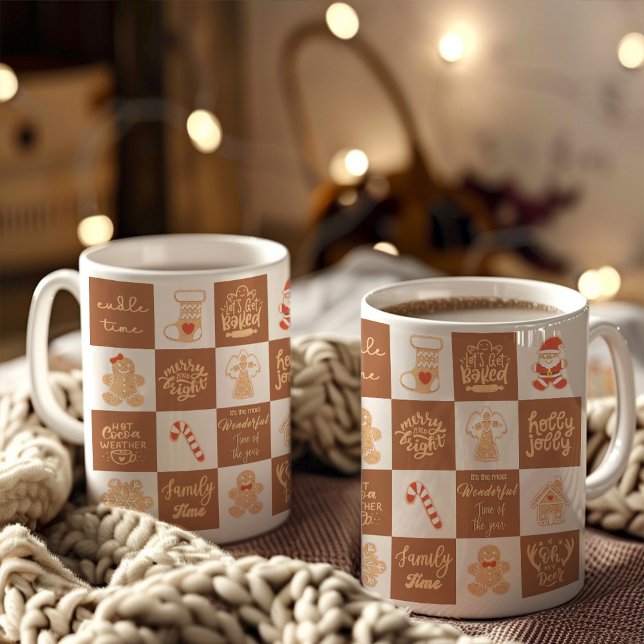 Caneca De Café Biscoitos de pão-de-gengibre Natal (Criador carregado)