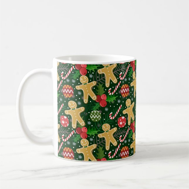 Caneca De Café Biscoitos de Pão-de-Pão de Natal (Esquerda)