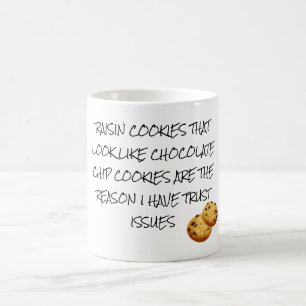 Caneca De Café Biscoitos de Passas Parecem Chip de Chocolate Prob