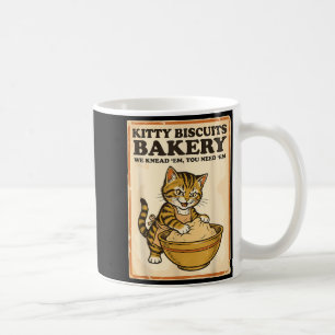 Caneca De Café Biscoitos Kitty padaria gato engraçado amassando m
