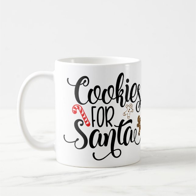 Caneca De Café Biscoitos para Papais noeis de Natal Divertido (Esquerda)