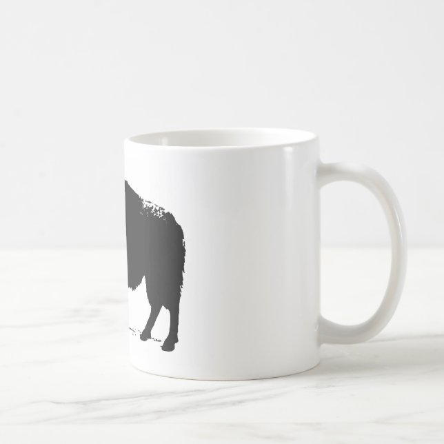 Caneca De Café Bison de Búfalo de Pop Preto e Branco (Direita)