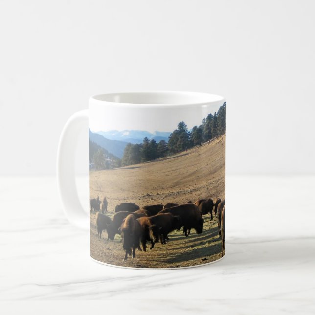 Caneca De Café Bison no Colorado (Frente Esquerda)
