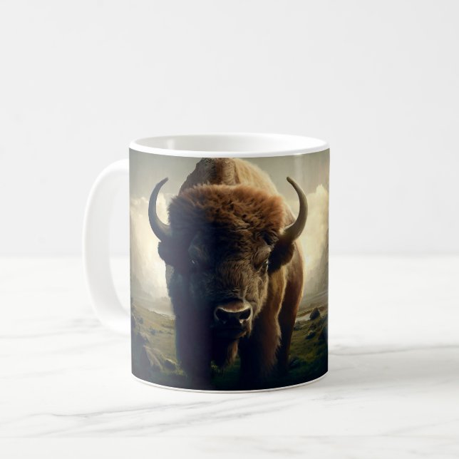 Caneca De Café Bison Painting (Frente Esquerda)