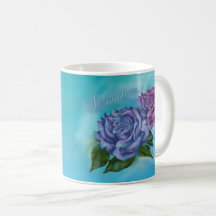 Bitachon Blue Rosa Mug