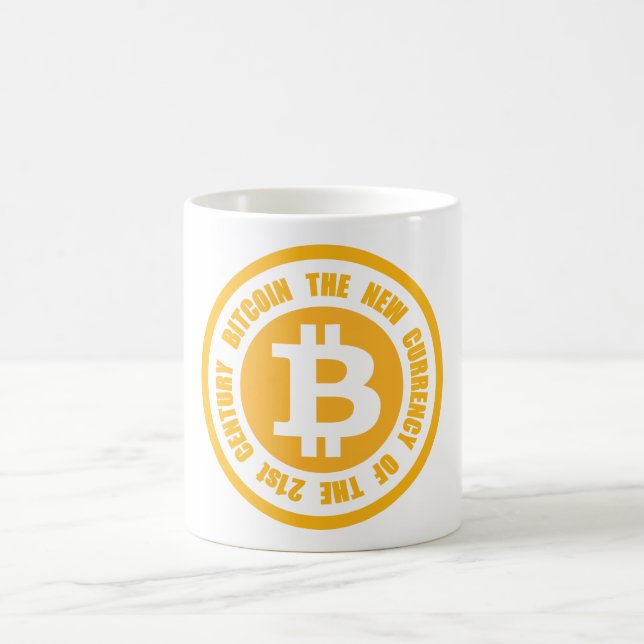 Caneca De Café Bitcoin a moeda nova do século XXI (Centro)