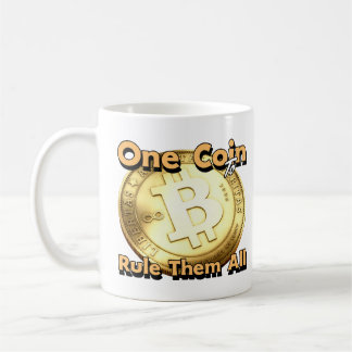 Caneca De Café bitcoin One Coin to Rule Them All mug