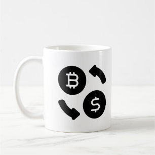 Caneca De Café Bitmoeda para ícones de dólares americanos Ícones 