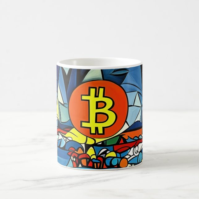 Caneca De Café Bitmoney Art (Centro)