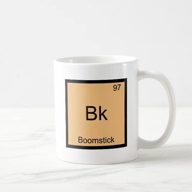 Caneca De Café Bk - Camiseta do Símbolo do Elemento Químico Engra (Direita)