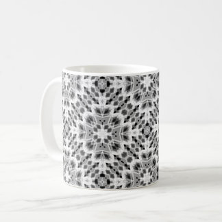 Caneca De Café Black and white geometric ethnic ornament