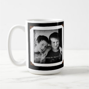 Caneca De Café Black and White Love Mãe Sand Dollares Mug