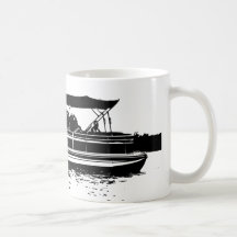 Black and White Mug for Pontoon Boat Owners