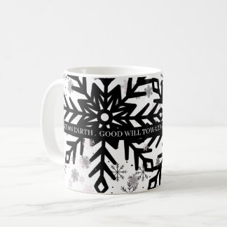 Caneca De Café black and white with saying christmas mug