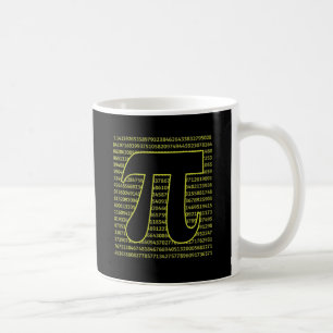 Caneca De Café Black And Yellow Happy Pi Day 3.14
