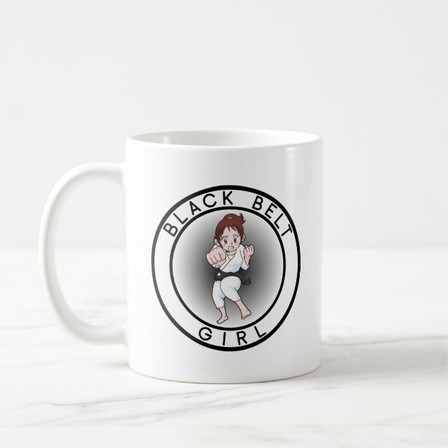 Caneca De Café Black Belt Girl (Esquerda)