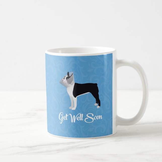 Caneca De Café Black Boston Terrier fica bem em breve um cachorro (Direita)