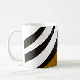Caneca De Café Black Brown White Stripes