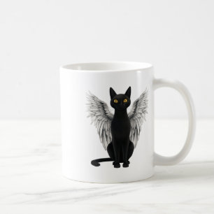 Caneca De Café Black Cat Angel Wings