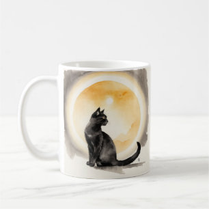 Caneca De Café Black Cat Aquarell