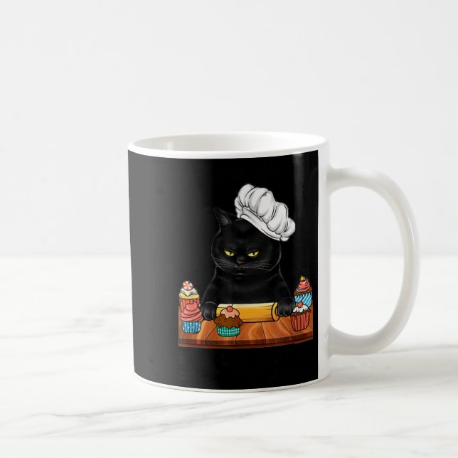 Caneca De Café Black Cat Baking Because Murder Is Wrong Cat Lover (Direita)