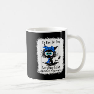 Caneca De Café Black Cat É Fine Im Fine Diabetes Awarth Blee