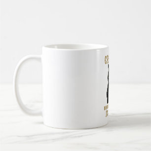 Caneca De Café Black Cat Engraçado Crochet porque o assassinato e