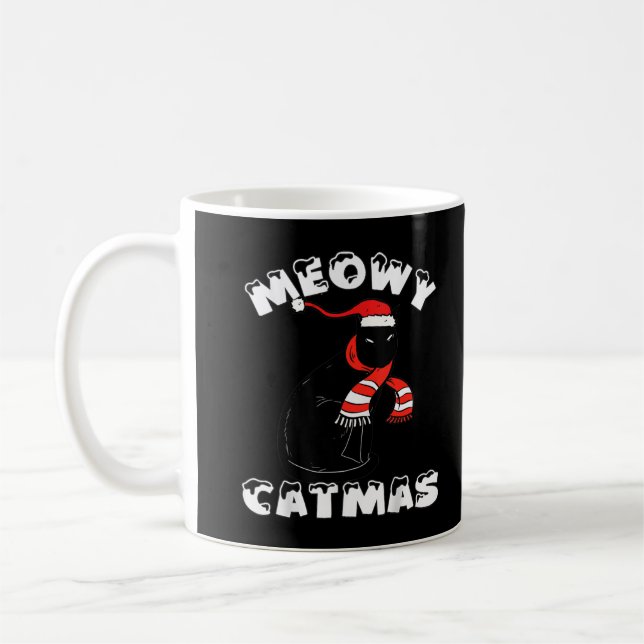 Caneca De Café Black Cat Sarcastic Felice Christmas (Esquerda)