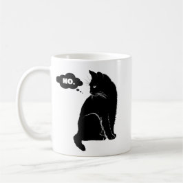 Caneca De Café Black Cat Says No – Funny Cat Mom 