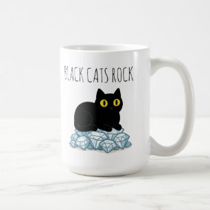 Caneca De Café Black cats rock