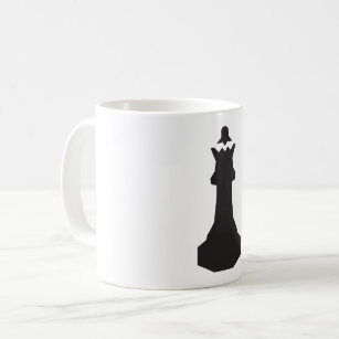 Caneca Jogo De Xadrez Preta - Presente Enxadrista Chess