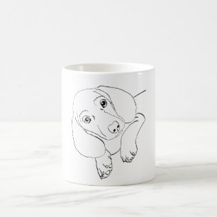 Caneca De Café Black Dachshund Puppy