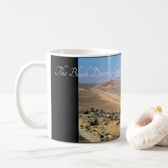 Caneca De Café Black Desert View, Farafra, Egito (Com Donut)