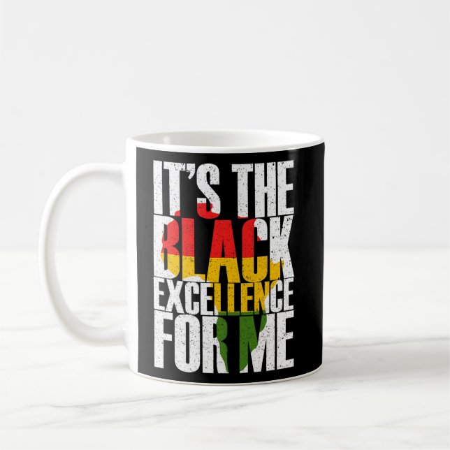 Caneca De Café Black Excellence Afro Black Pride African Black Hi (Esquerda)