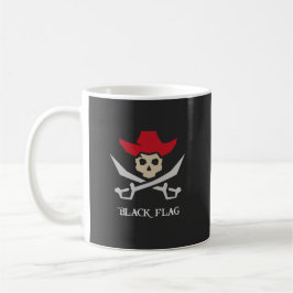 Caneca De Café Black Flag Pirate Skull